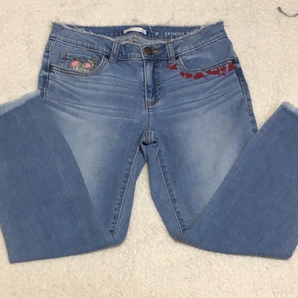 LAUREN CONRAD SKINNY CAPRI 2 Hand painted